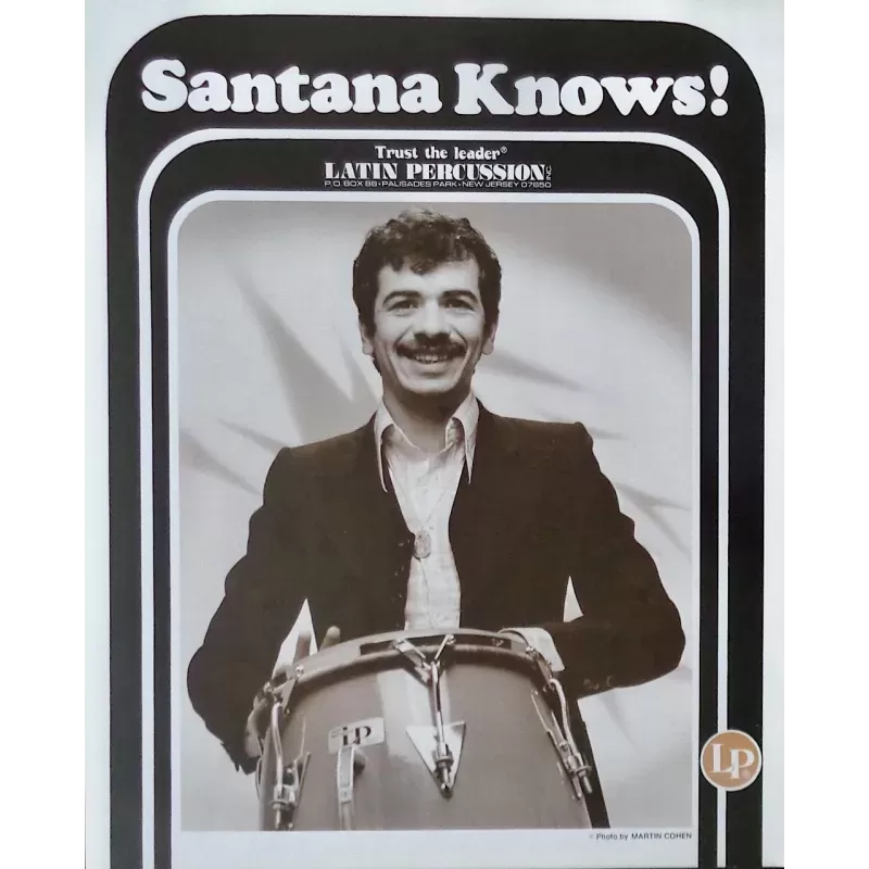 Santana Latin Percussion 1977 advertising poster - illustraction Gallery