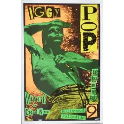 Iggy Pop 1990 Los Angeles concert poster by Frank Kozik - illustraction Gallery