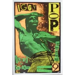 Iggy Pop 1990 Los Angeles concert poster by Frank Kozik - illustraction Gallery