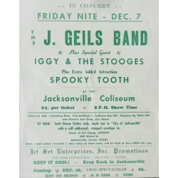 J. Geils Band / Iggy Pop: Jacksonville 1973 (Handbill)