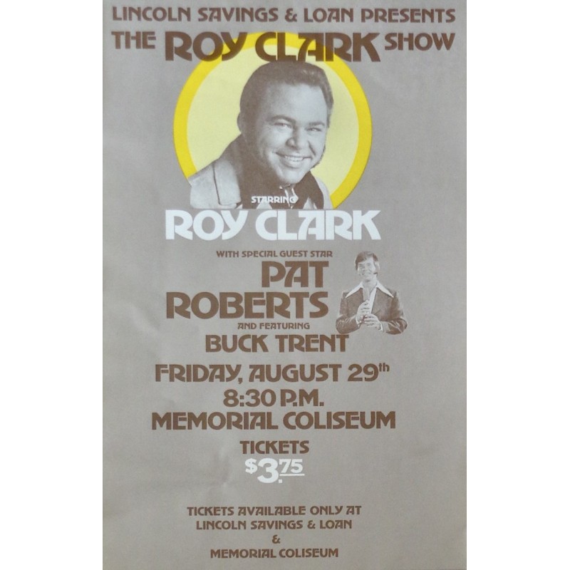 Roy Clark 1977 Portland concert poster - illustraction Gallery