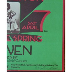 Uriah Heep and Billy Preston 1973 Ypsilanti concert poster by Gary Grimshaw - illustraction Gallery