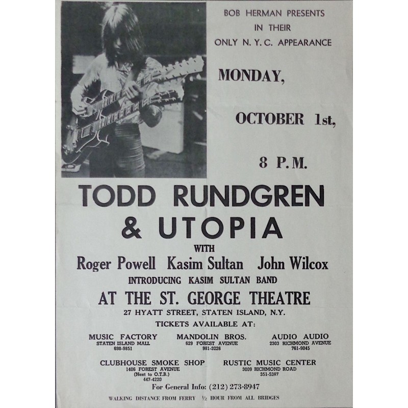 Todd Rundgren: New York 1973