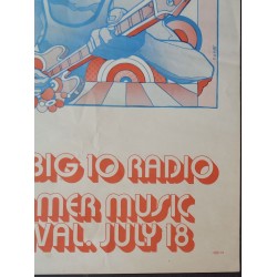 WCFL Summer Festival 1970 Chicago concert poster - illustraction Gallery