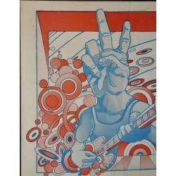 WCFL Summer Festival 1970 Chicago concert poster - illustraction Gallery