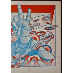 WCFL Summer Festival 1970 Chicago concert poster - illustraction Gallery