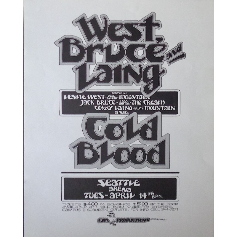West Bruce And Laing: Seattle 1970