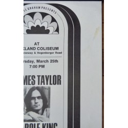 James Taylor and Carole King 1971 Oakland concert poster - illustraction Gallery