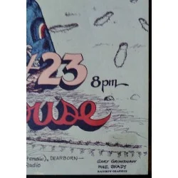 Cheech And Chong 1972 Ypsilanti concert poster - illustraction Gallery