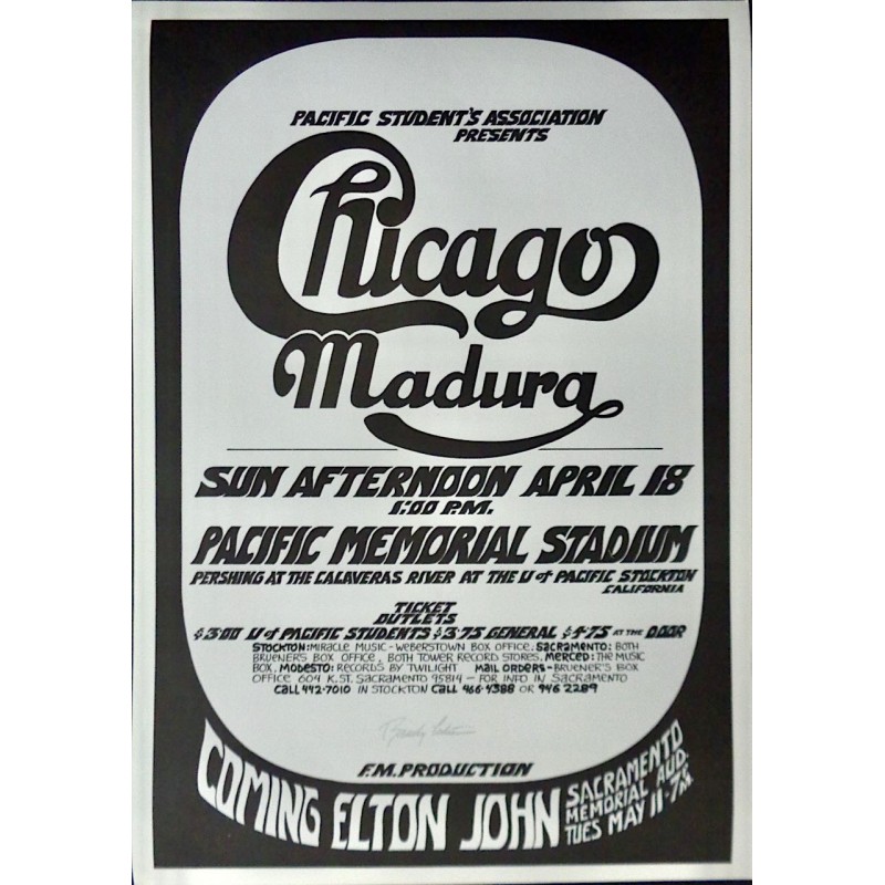 Chicago / Elton John: Stockton 1971