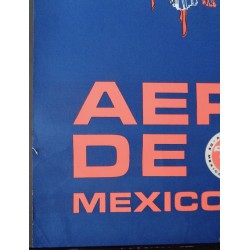 Aeronaves de Mexico Oaxaca original 1972 travel poster - illustraction Gallery