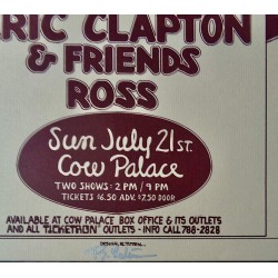 Crosby Stills Nash & Young and Eric Clapton 1974 San Francisco concert poster - illustraction Gallery