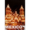 Mexican vintage travel poster Cathedral Of the Assumption Of Mary - Illustraction Gallery