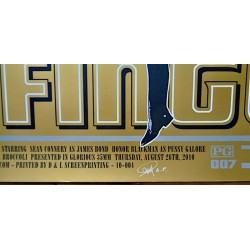 James Bond Goldfinger limited edition Variant print by James Rheem Davies - illustraction Gallery