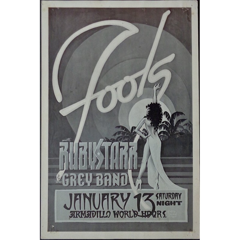 The Fools 1979 Austin concert poster - illustraction Gallery