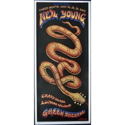 Neil Young 2003 Los Angeles concert poster by Emek - illustraction Gallery