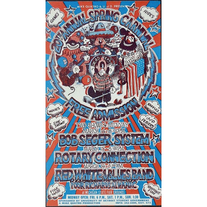 Detroit 20th Spring Carnival: Detroit 1969 (Handbill)