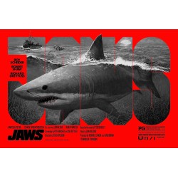 Jaws limited edition Variant print by Grzegorz and Krzysztof Domaradzki - illustraction Gallery