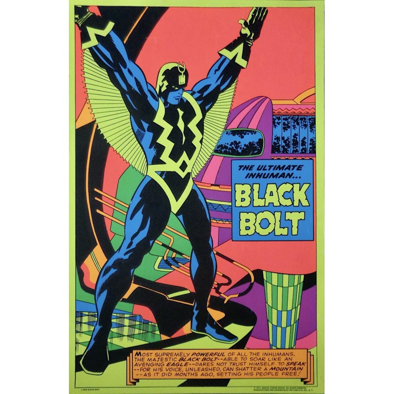 Black Bolt (Marvel black light poster)