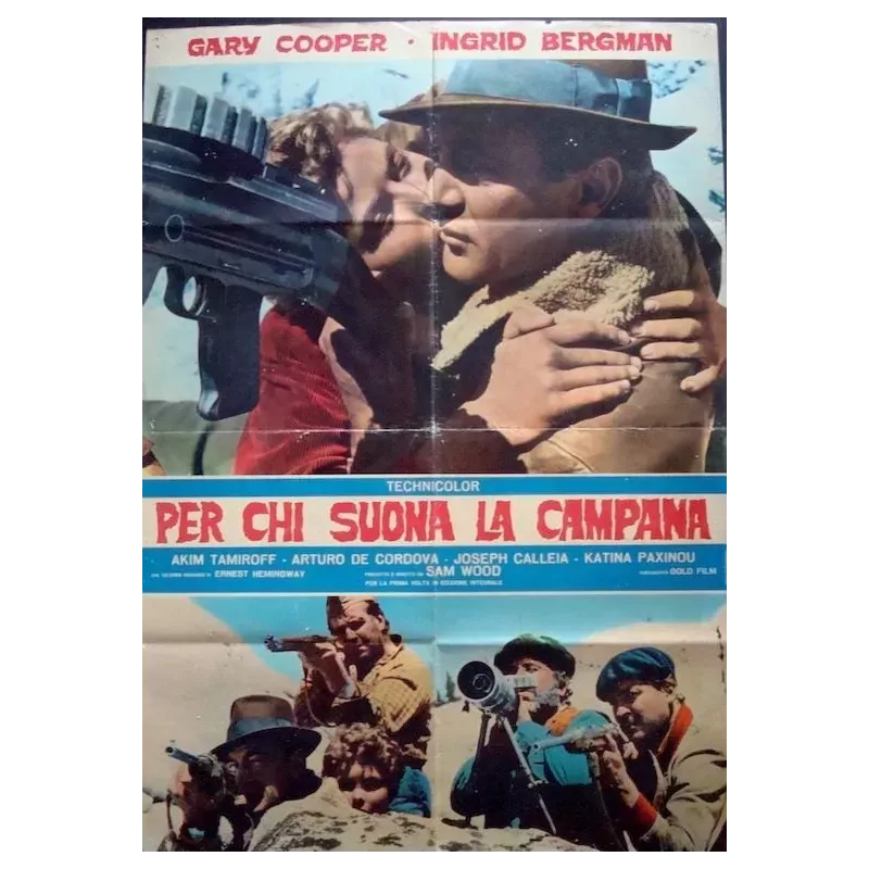 For Whom The Bell Tolls Italian movie poster - illustraction Gallery