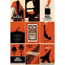 Alamo Drafthouse Mondo Roadshow set of 9 postcards by Olly Moss - illustraction Gallery