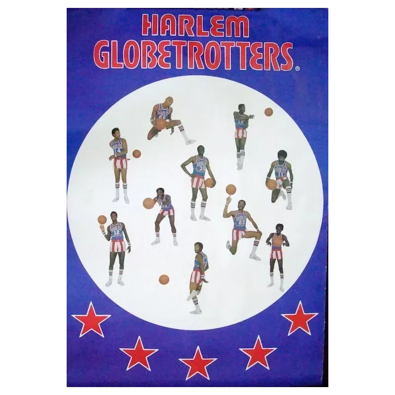 Harlem Globe-Trotters vintage 1976 commercial poster - Illustraction Gallery