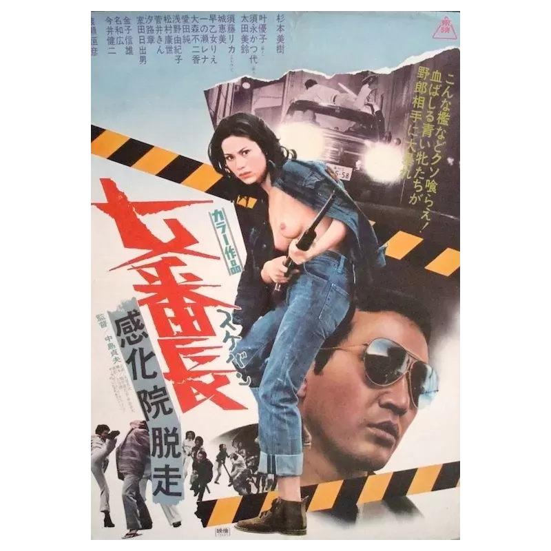 Girl Boss Escape From Reform School (Sukeban : Kankain Dasso) Japanese movie poster - illustraction Gallery