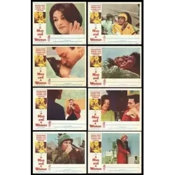Un homme et une femme - A Man And A Woman set of 8 Lobby cards - illustraction Gallery