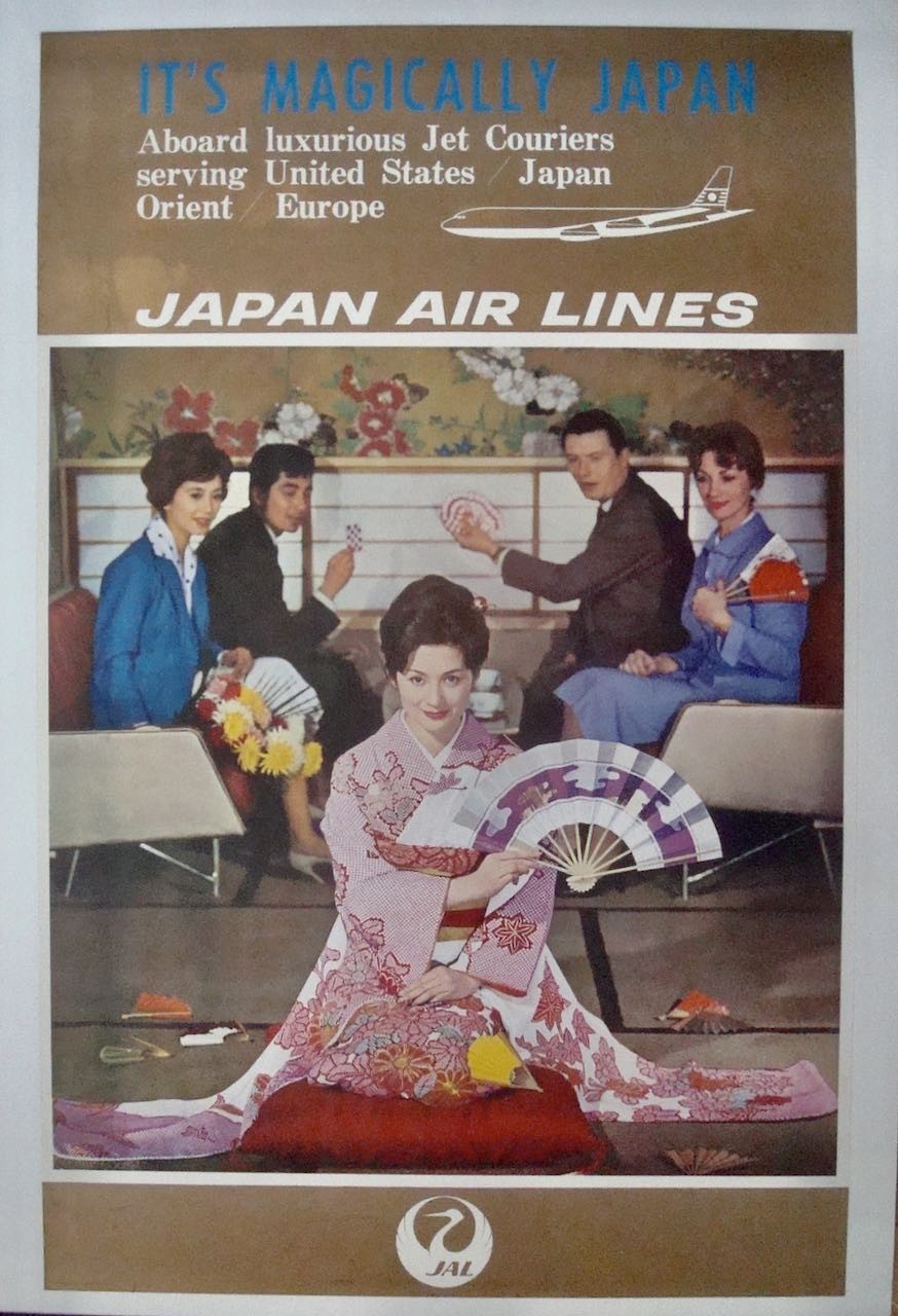 Japan Airlines It's Magically Japan vintage 1960 travel poster