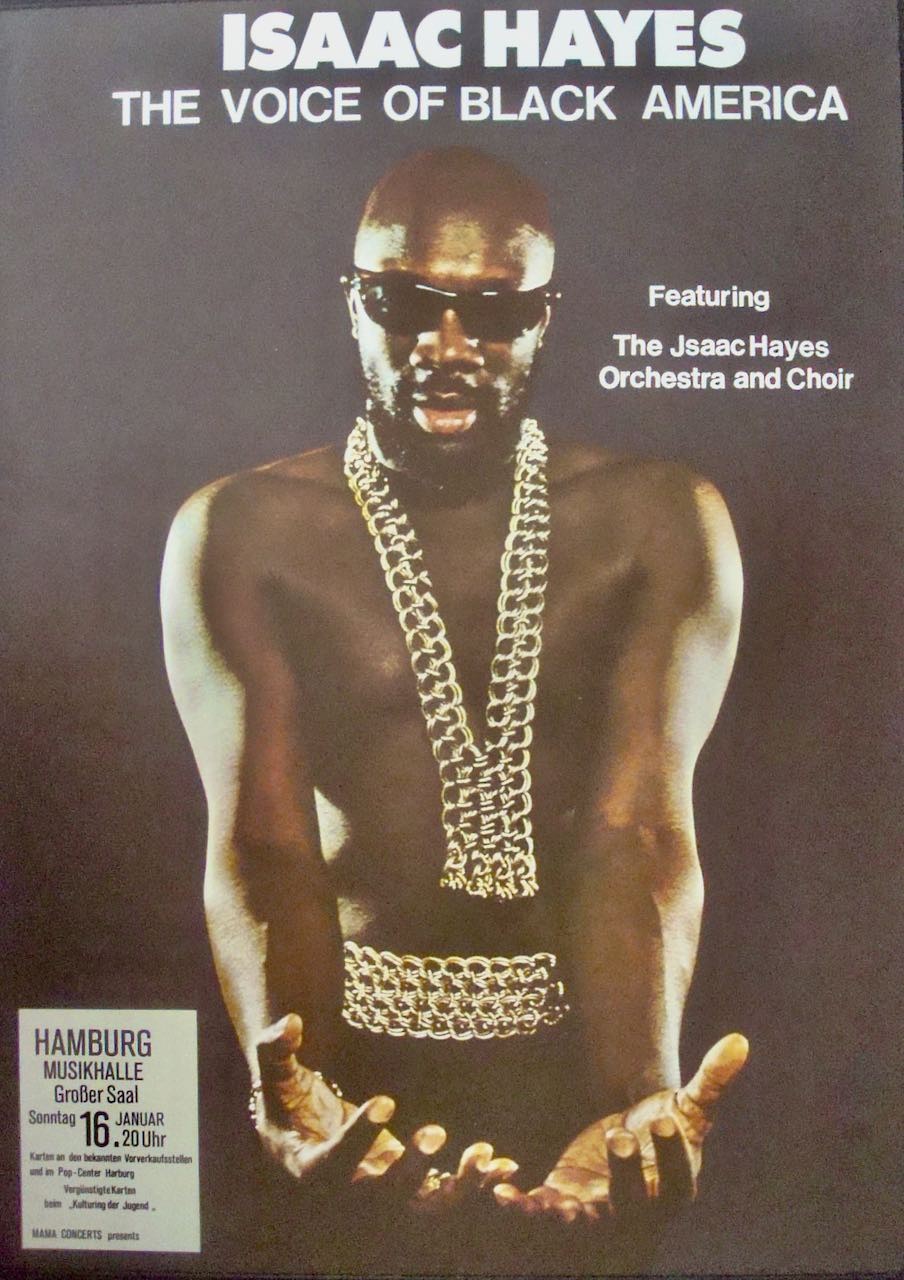 Isaac Hayes 1972 German concert poster