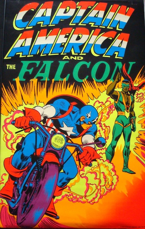 Captain America And Falcon (Marvel Black light poster)